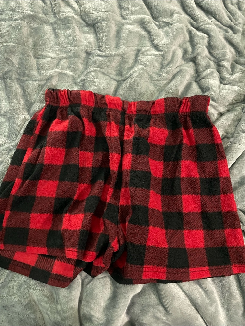 Ardene Red and Black Buffalo Plaid Athletic Lounge Shorts